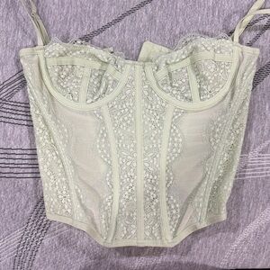 Urban Outfitters Mint Lace Corset